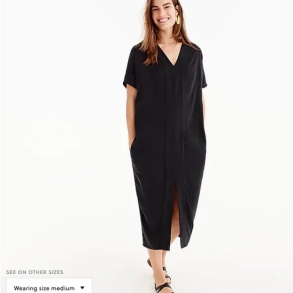 Universal Standards X J. Crew Maroon Midi Dress - Picture 2 of 8